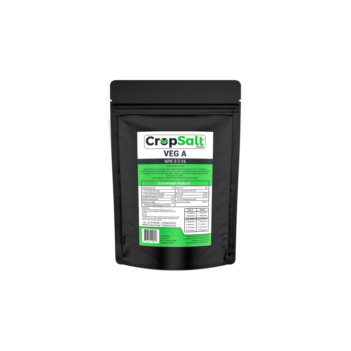Cropsalt Nutrients Veg A CS Consulting